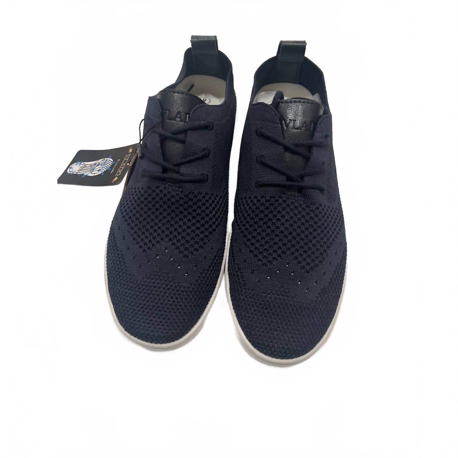 New Vlado Men's Venice Wingtip Knitted Textile Casual Sneakers In Black